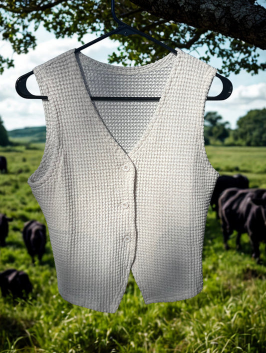 Sweet Clover Buttoned Vest