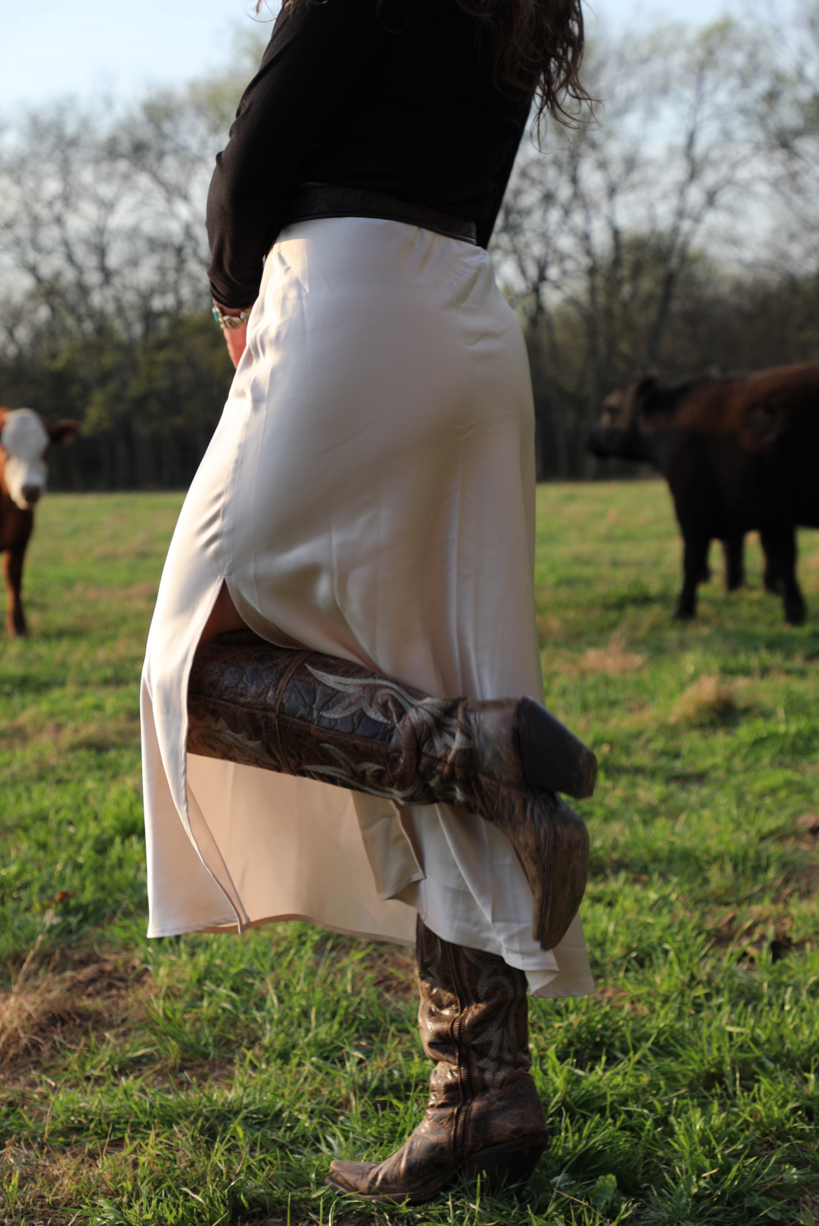 Golden Hour Satin Skirt